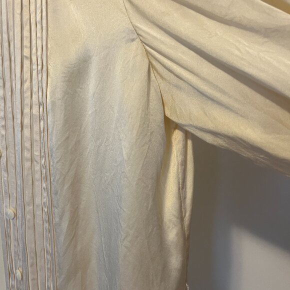 Cream Talbots silk blouse - Picture 7 of 11